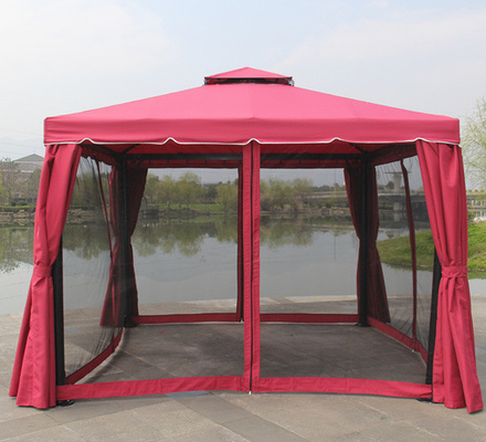3 Ｘ 3m 알루미늄 방풍 로마 텐트 반대 모기 두배 층 커튼