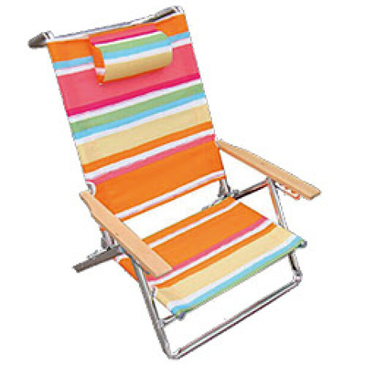 비치 의자를 폴딩시키는 600D 폴리에스테르 팔 낮은 야영 접철형 의자 토미 바하마