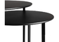 메탈 블랙 50 센티미터 높은 현대 라운드 커피 테이블 가구 철