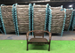 옥외테라스 야외 식사를 위한 금속 버들가지 라탄 적재식 의자들